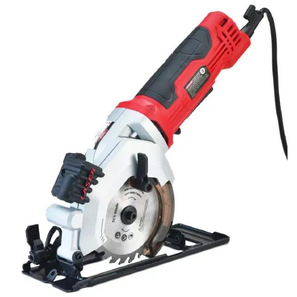 PowerSmart 4-1/2 in. 4 Amp Corded Compact Circular Saw with Laser and 24-Tooth Carbide Blade