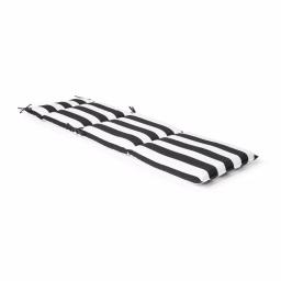 Unbranded Black Cabana Stripe Outdoor Chaise Lounge Cushion, 21.5 in. x 72 in. thumbnail 2