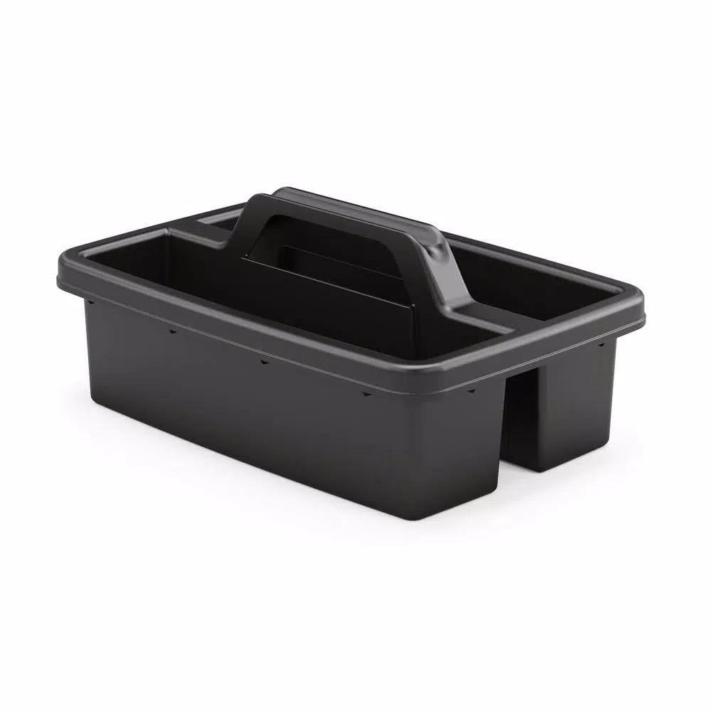 Suncast Commercial Carry Caddy for Housekeeping Carts, Black Resin Organizer