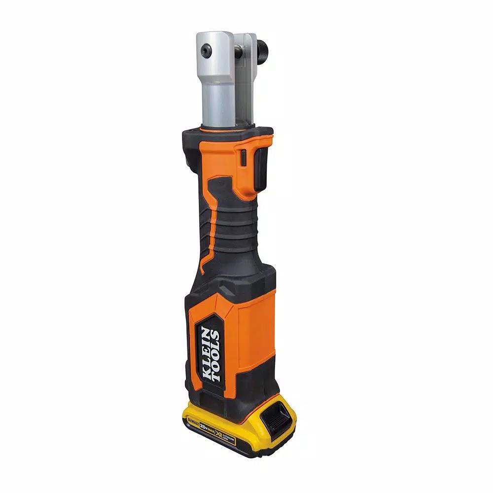 Klein Tools Battery-Operated Cu/Al Cable Cutter with Two 2 Ah Batteries, Charger, and Bag