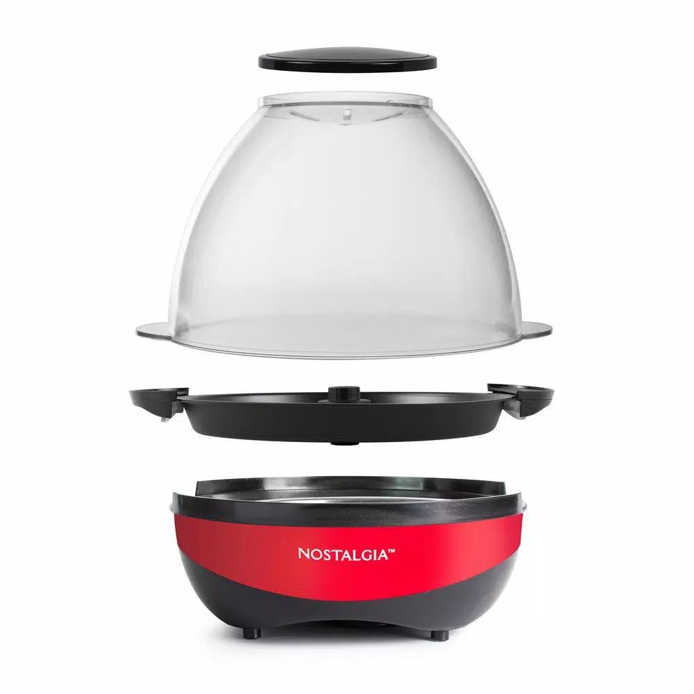 Unbranded 750W Red Stirring Popcorn Machine with 6 Qt. Bowl and Butter Melter