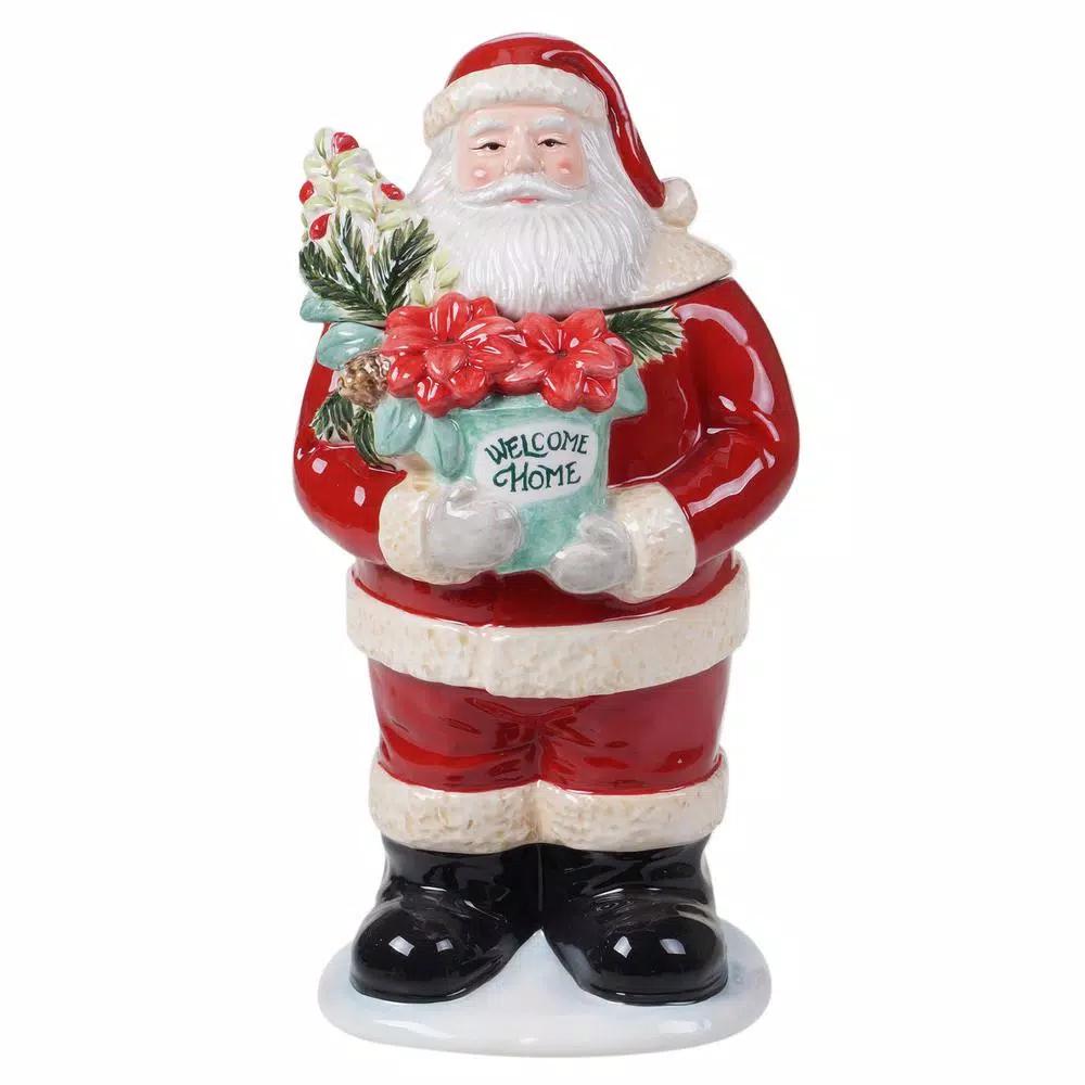 Certified International A Christmas Story 3D Santa Cookie Jar, 56 oz. Multicolored Earthenware