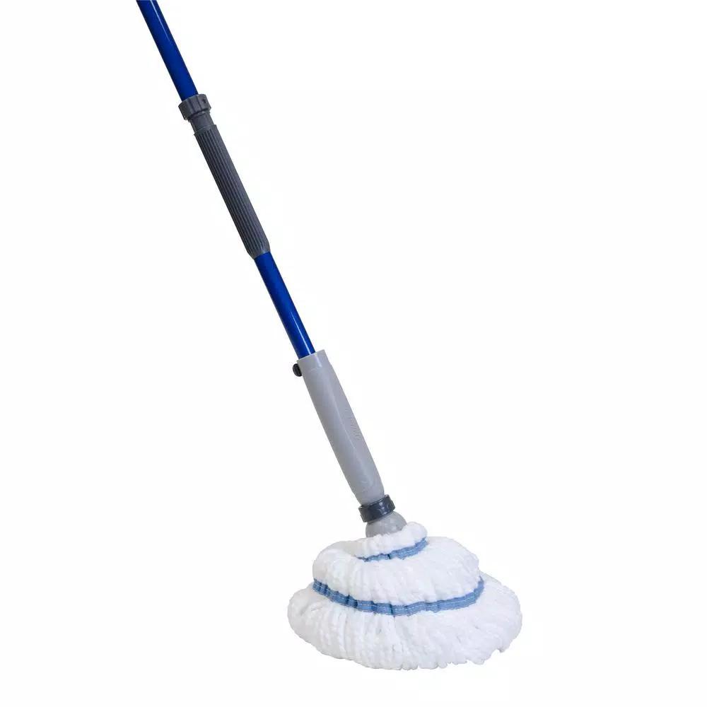 Quickie Microfiber Twist String Mop 4-Pack with Ratcheting Wringing Handle