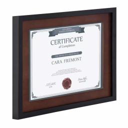 DesignOvation LeMans 8.5 x 11 in. Black and Walnut Brown Document Picture Frame Set, Set of 4 thumbnail 2