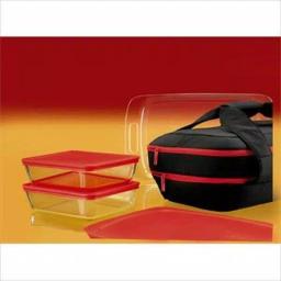 Pyrex 9-Piece Glass Bakeware and Storage Set with Insulated Carrying Bag thumbnail 5
