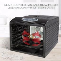 Ivation 6-Tray Digital Food Dehydrator, 480W Countertop Drying Machine with Temperature & Timer Controls thumbnail 2