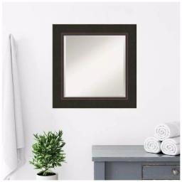 Amanti Art Milano 26 in. Square Beveled Edge Bathroom Vanity Mirror, Bronze Wood Frame thumbnail 8