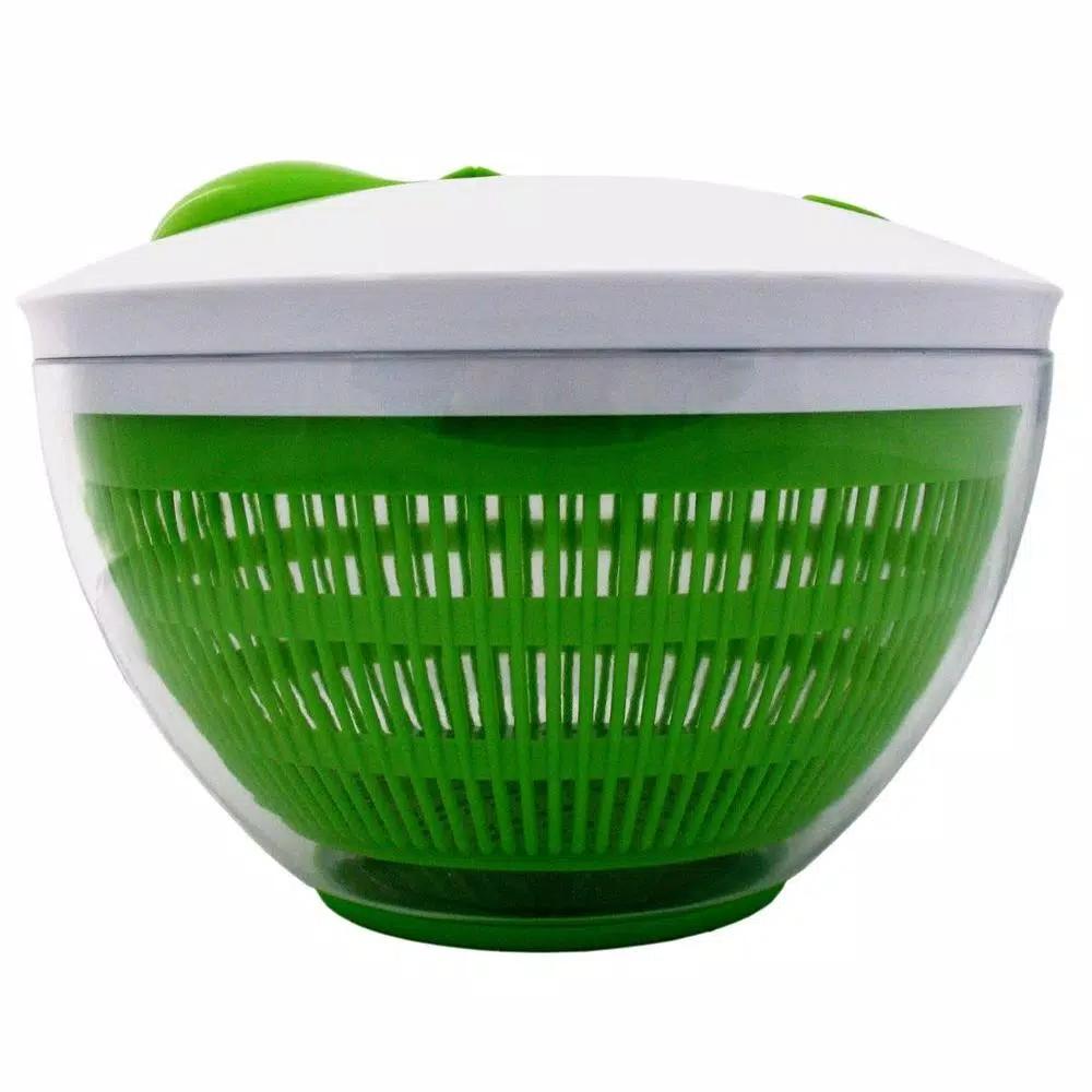 Ozeri FRESHSPIN Salad Spinner and Serving Bowl, Swiss Designed, BPA-Free, Green