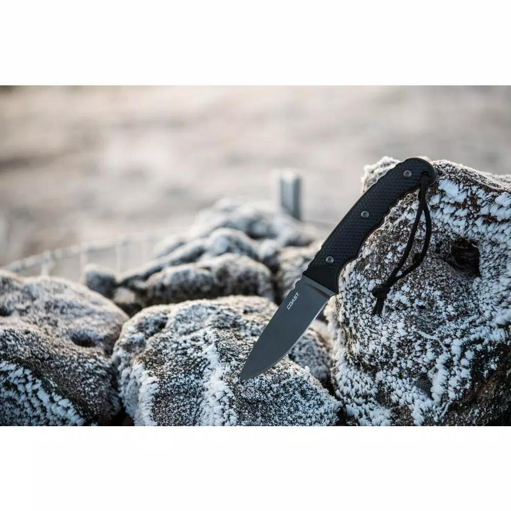 Coast F402 Full-Tang 4 in. Stainless Steel Fixed Blade Utility and Hunting Knife