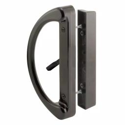 Prime-Line Black Diecast Sliding Glass Door Handle Set, 3-15/16 in. Mortise/Hook Style thumbnail 1