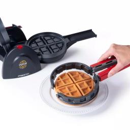 Presto Stuffler 900W Belgian Stuffed Waffle Maker, 5-inch Nonstick Black Waffle Iron thumbnail 4