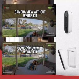 Wasserstein Adjustable Vertical Wall Mount Kit for Google Nest Hello Video Doorbell, White thumbnail 4