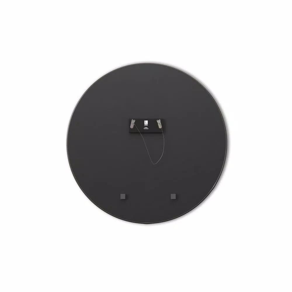 Umbra Hubba Round Contemporary Wall Mirror, Metallic Titanium, 34 in.