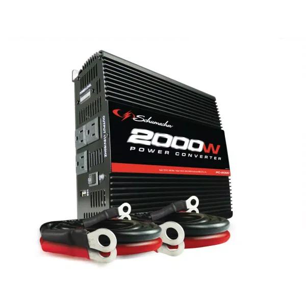 Schumacher PC-2000 2000-Watt 12V DC to 120V AC Power Inverter with 4000W Peak
