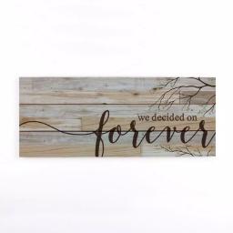 P Graham Dunn We Decided on Forever Rustic Wood Pallet Sign - Farmhouse Wall Decor thumbnail 1