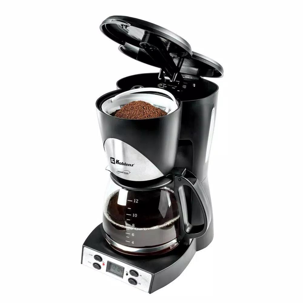 Koblenz Kitchen Magic Collection 12-Cup Programmable Drip Coffee Maker, Black