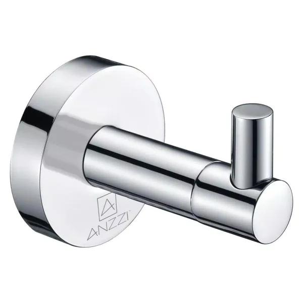 ANZZI Caster Series Single Robe Hook, Polished Chrome