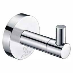 ANZZI Caster Series Single Robe Hook, Polished Chrome thumbnail 1