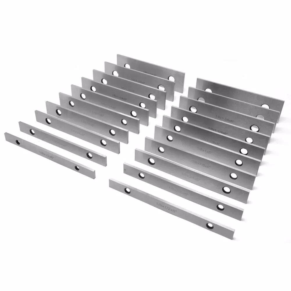 WEN 20-Piece Precision-Ground Parallel Gauge Set, 1/8 in. Graduations with Hard-Shell Case