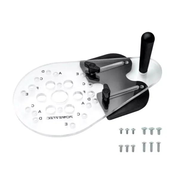 POWERTEC Universal Router Plate with Reversible Fence Kit for Edge Routing and Template Work