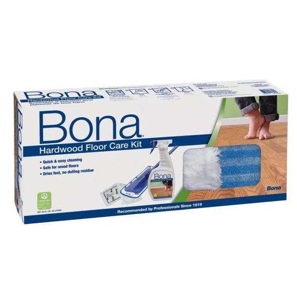 Bona Hardwood Floor Care System with Telescoping Mop and Cleaner