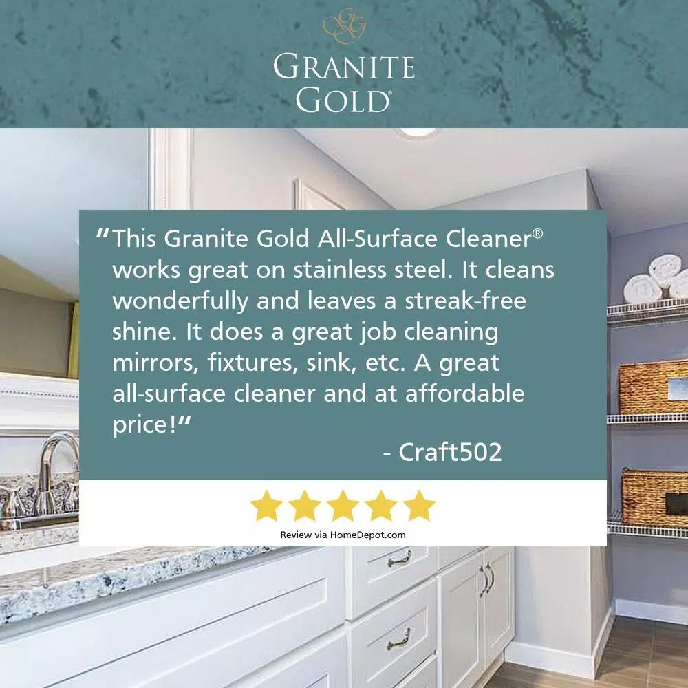 Granite Gold All-Surface Cleaner, 24 oz. - Safe for Natural Stone, Glass, and Stainless Steel