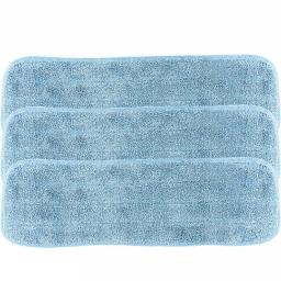 Zwipes 18 in. Microfiber Wet/Dry Flat Mop Pad Refills, Blue (3-Pack) thumbnail 3