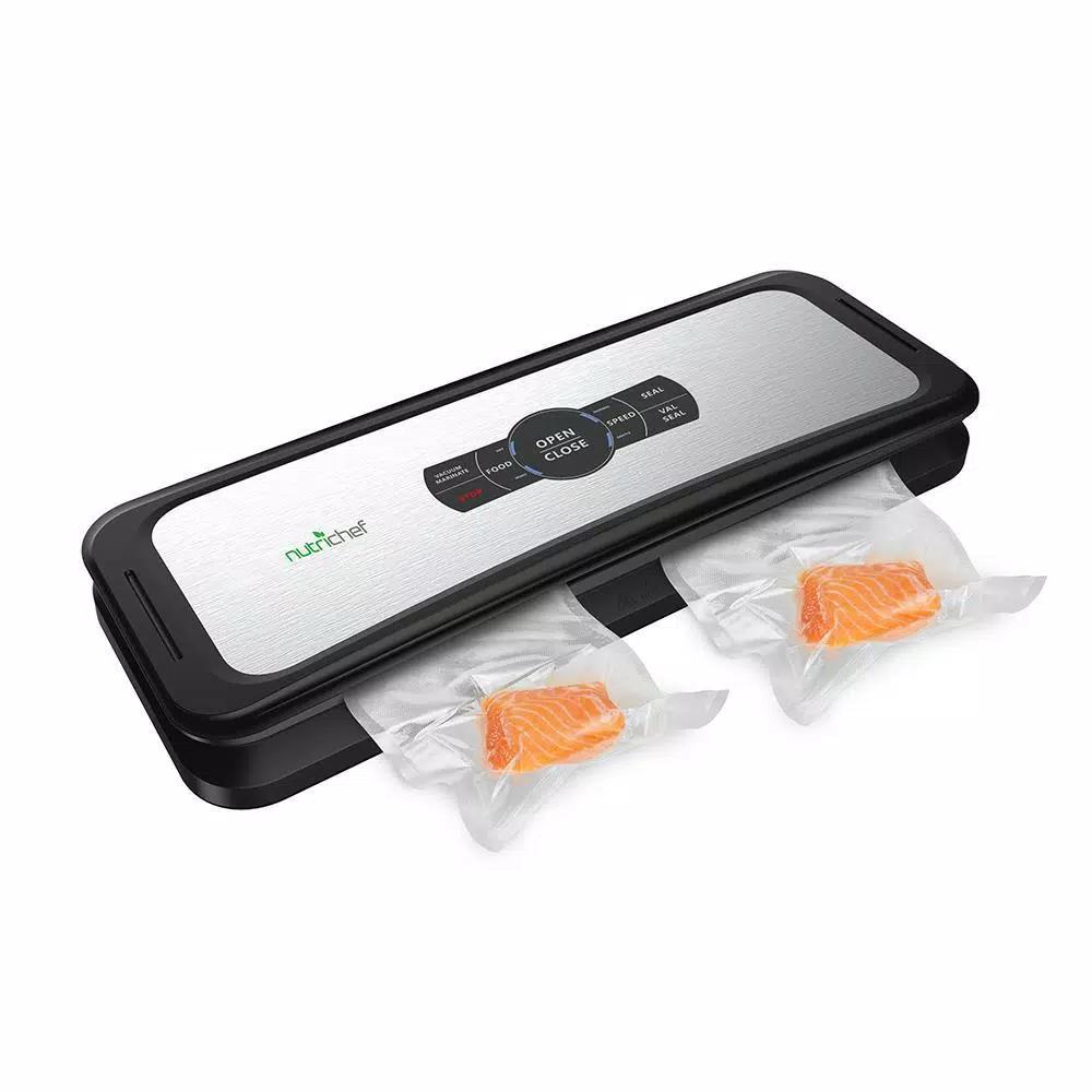 NutriChef Automatic Food Vacuum Sealer with Digital Scale, 1-Touch Operation, Dry and Moist Modes