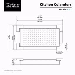 KRAUS Stainless Steel Colander with Protective Bumpers thumbnail 2