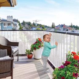 KidCo 15 ft. Mesh Rail Guard for Balconies and Stairs, White thumbnail 2