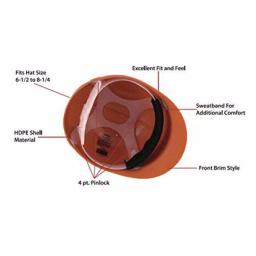 Safe Handler Bison Life Safe Handler Everyday Series Orange HDPE Bump Cap with 4-Point Pin Lock thumbnail 4