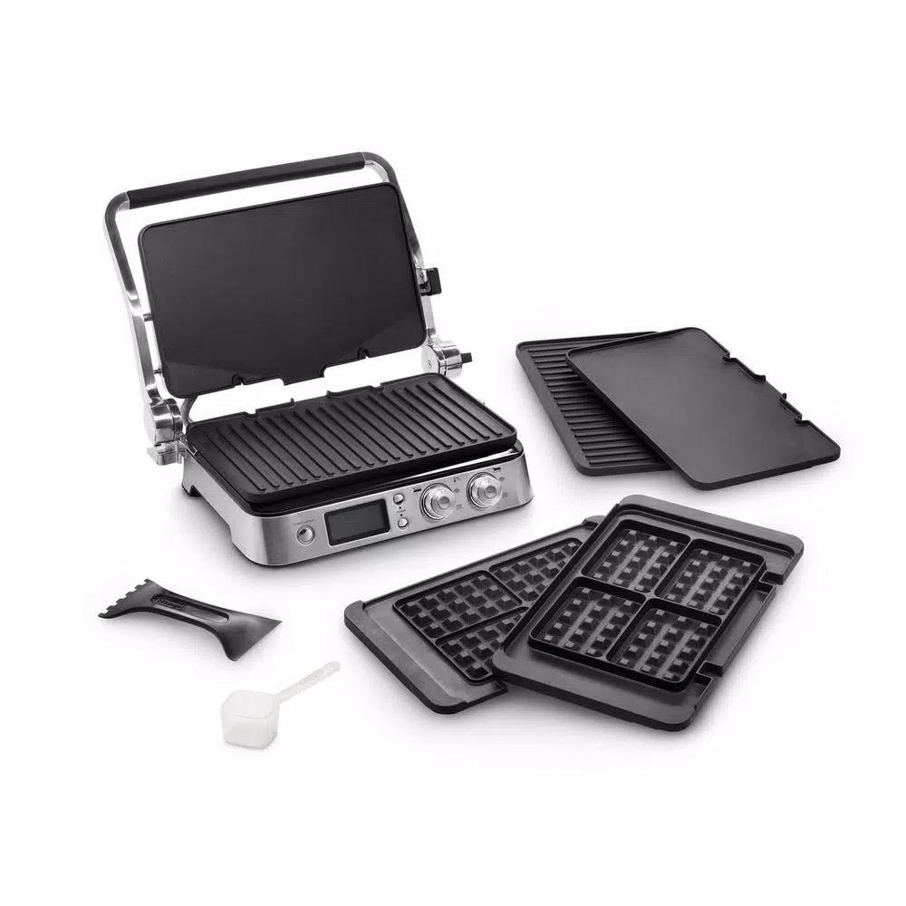 DeLonghi De'Longhi Livenza All-Day Indoor Electric Grill & Waffle Maker, 261 sq. in., Stainless Steel