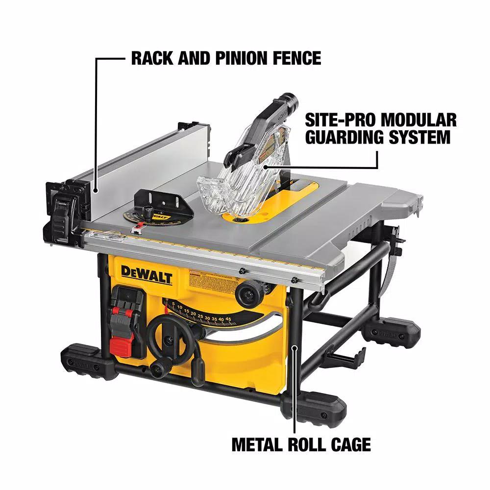 DEWALT DWE7485 8-1/4 in. 15 Amp Corded Compact Jobsite Table Saw
