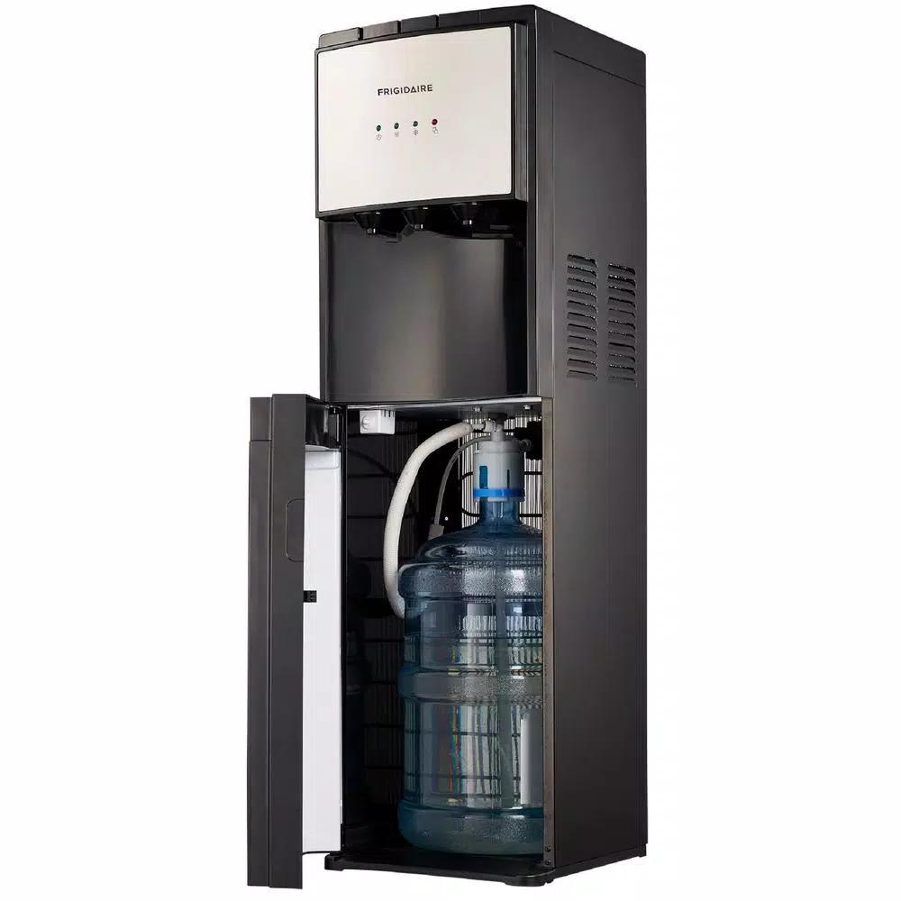 Frigidaire 5 Gallon Bottom Loading Water Dispenser, Hot and Cold, Stainless Steel