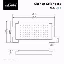 Kraus Stainless Steel Colander with Protective Bumpers thumbnail 2