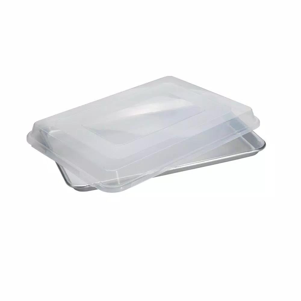 Nordic Ware Naturals Half Sheet Aluminum Baking Pan with Plastic Lid