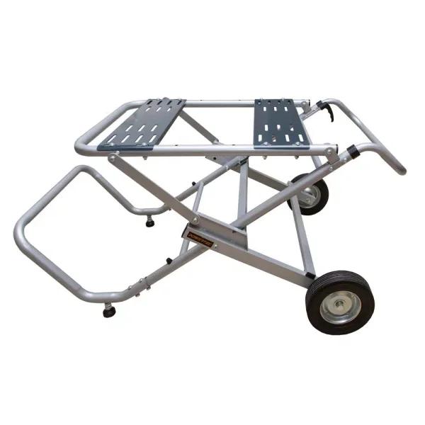 POWERTEC Rolling Foldable Table Saw Stand with 330 lb Capacity and 8-inch Wheels