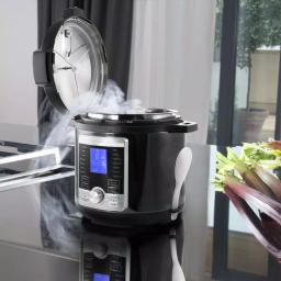 Megachef 6 Qt. Stainless Steel Digital Electric Pressure Cooker with 14 Programmable Settings thumbnail 3