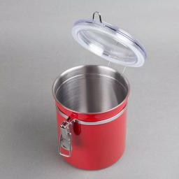 Creative Home 4-Piece Red Stainless Steel Canister Set with Airtight Locking Clamp Lids thumbnail 3