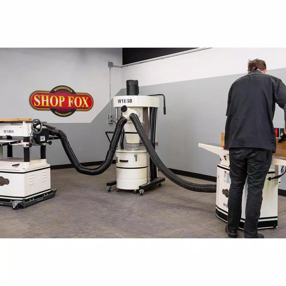 Shop Fox 2 HP Portable Cyclone Dust Collector, 1023 CFM, 220V