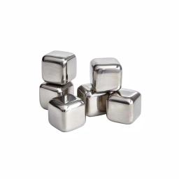 Visol Arctic 6-Piece Stainless Steel Ice Cube Set for Whiskey and Scotch thumbnail 4