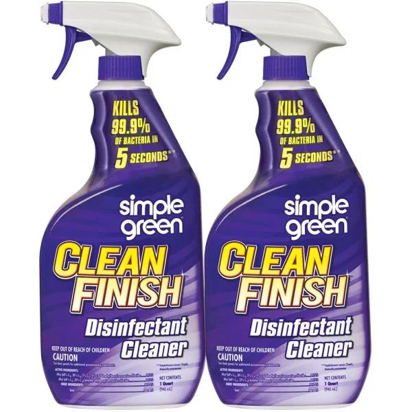 Simple Green Clean Finish Disinfectant Cleaner, 32 oz. (Case of 2)