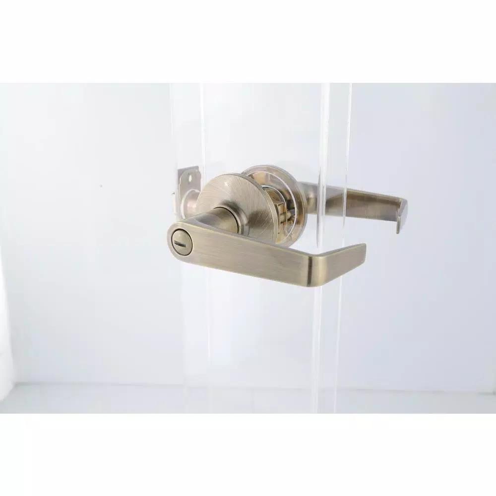 Toledo Fine Locks Antique Brass Privacy Lever Door Lockset