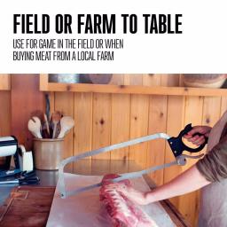 Weston 22 in. Stainless Steel Butcher Meat Saw with Trigger Lock thumbnail 3