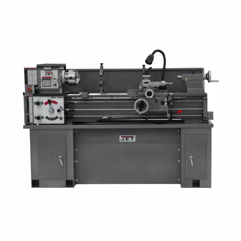 Jet BDB-1340A 13 in. x 40 in. Belt Driven Metalworking Bench Lathe with Stand, 2 HP, 230V