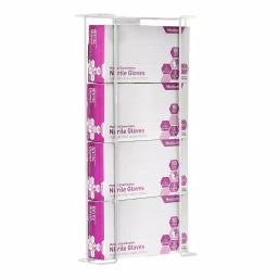 Alpine Industries Quad Capacity Wire Wall Mount Glove Box Dispenser, White thumbnail 5
