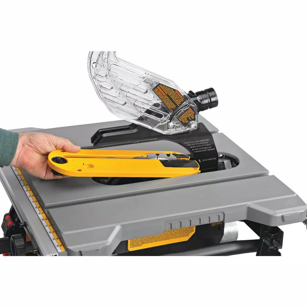 DEWALT 15 Amp 8-1/4 in. Compact Corded Jobsite Table Saw with Heavy-Duty Rolling Stand