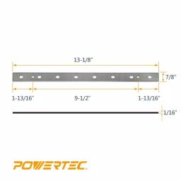POWERTEC USA 13 in. HSS Planer Blades for DeWalt DW735 (Set of 3) thumbnail 3