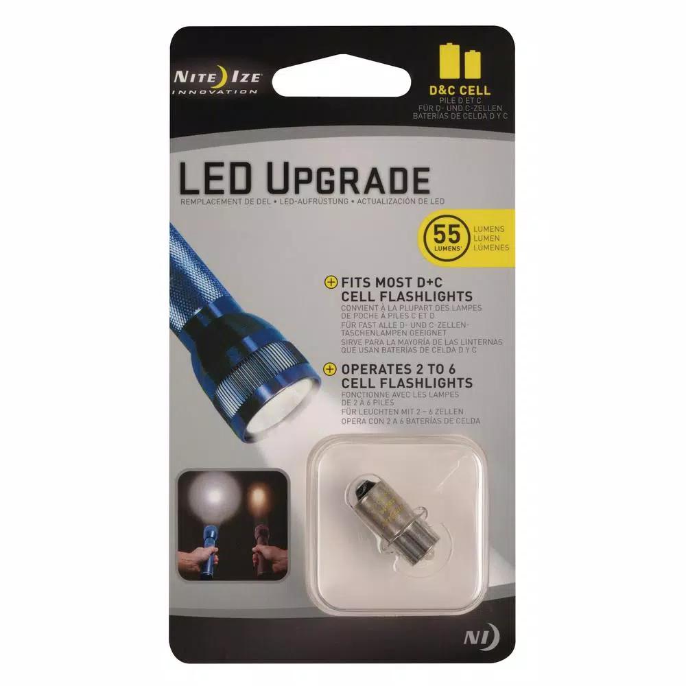 Nite Ize C/D Cell LED Flashlight Upgrade Kit, 55 Lumen Bright White LED Bulb