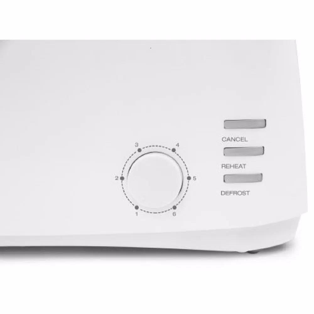 Elite Cuisine 4-Slice White Long Slot Toaster with Cool-Touch Exterior